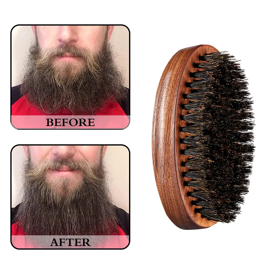 Lockmio Men Beard Oil and Grooming Brush Set Musk Scent - 14
