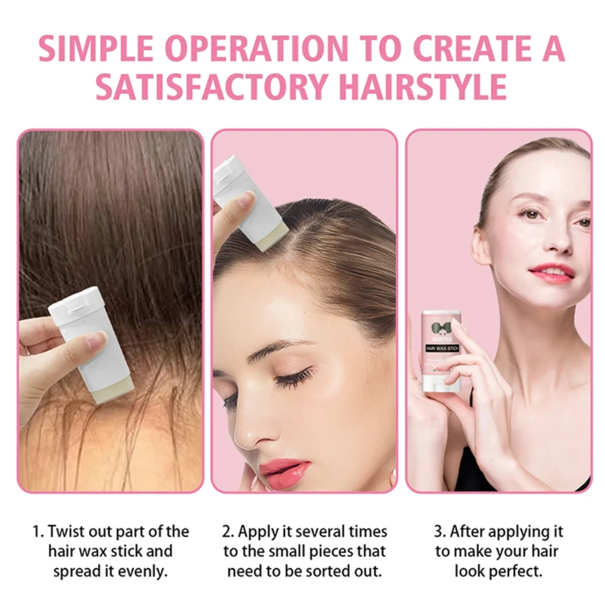 Goiple Hair Wax Stick and Edge Control Styling Kit with Combs