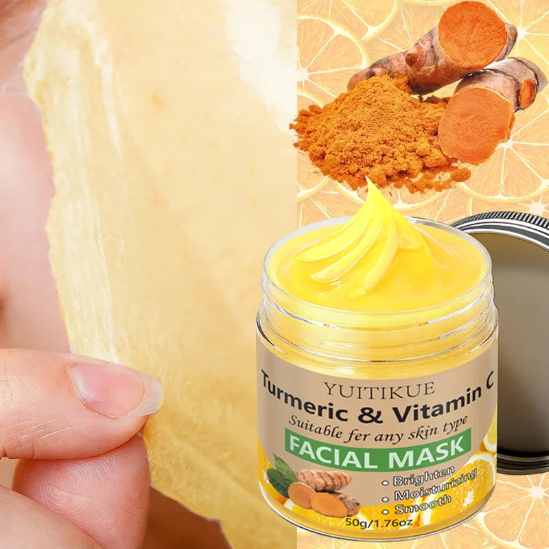 YUITIKUE Turmeric and Vitamin C Facial Mask Brightening Clay Treatment - 1