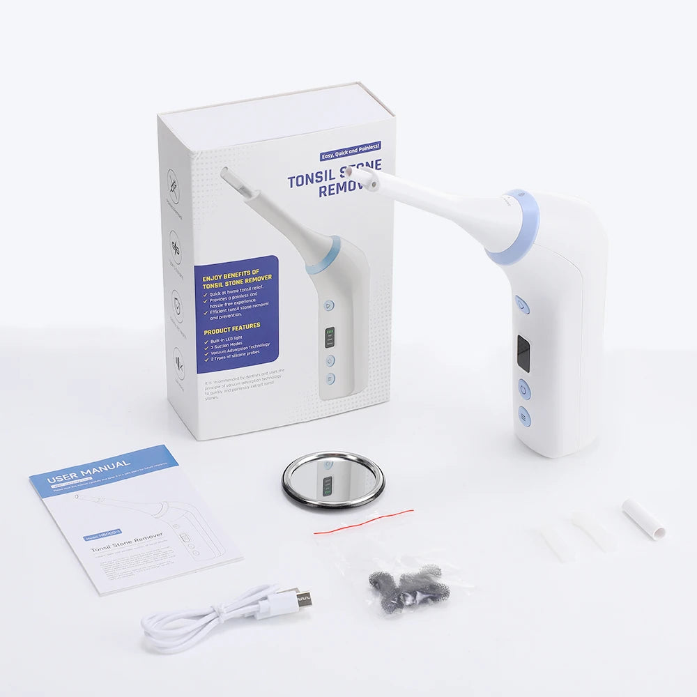Portable Electric Tonsil Stone Remover with LED Light