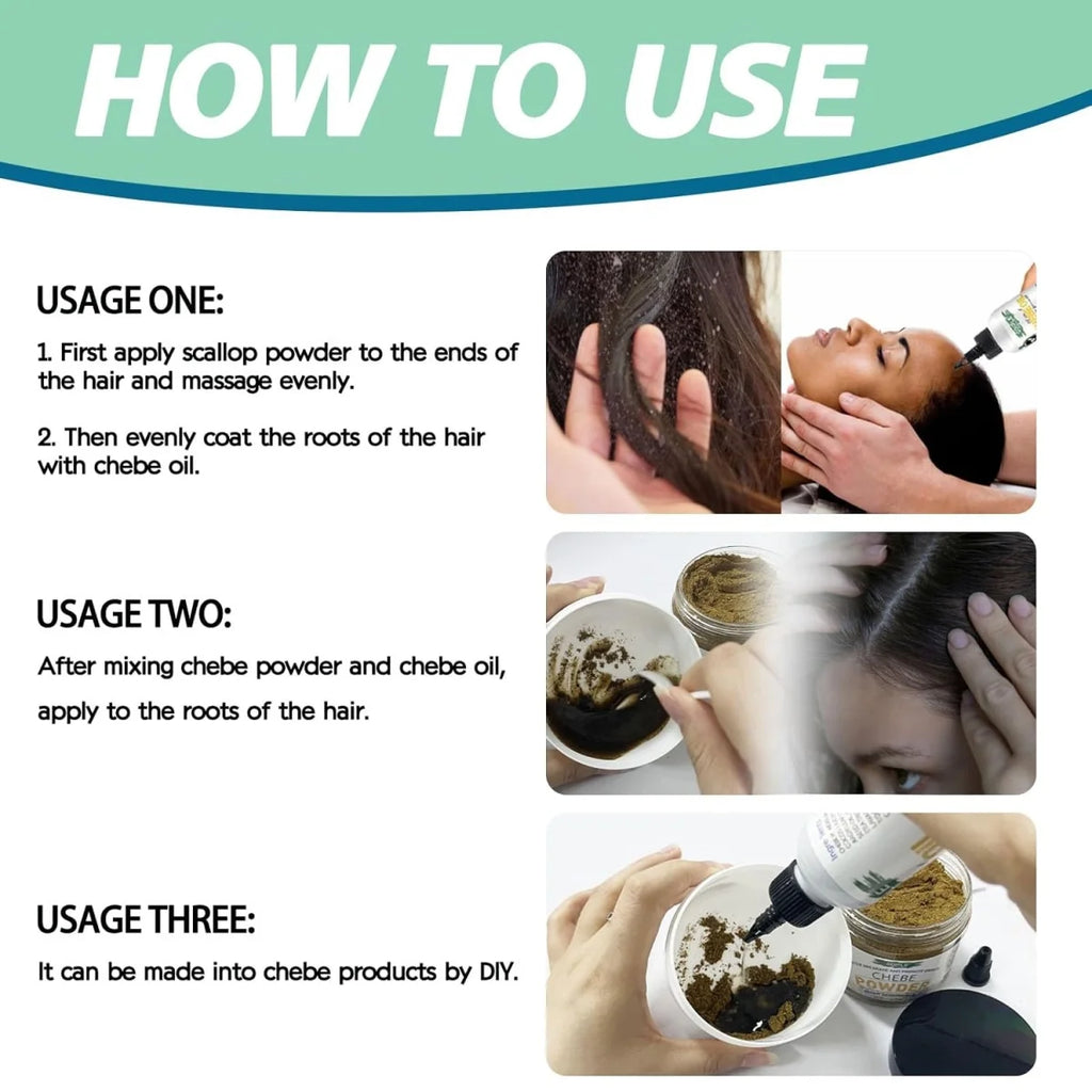 Goiple Chebe Powder and Rosemary Hair Growth Oil Treatment Set
