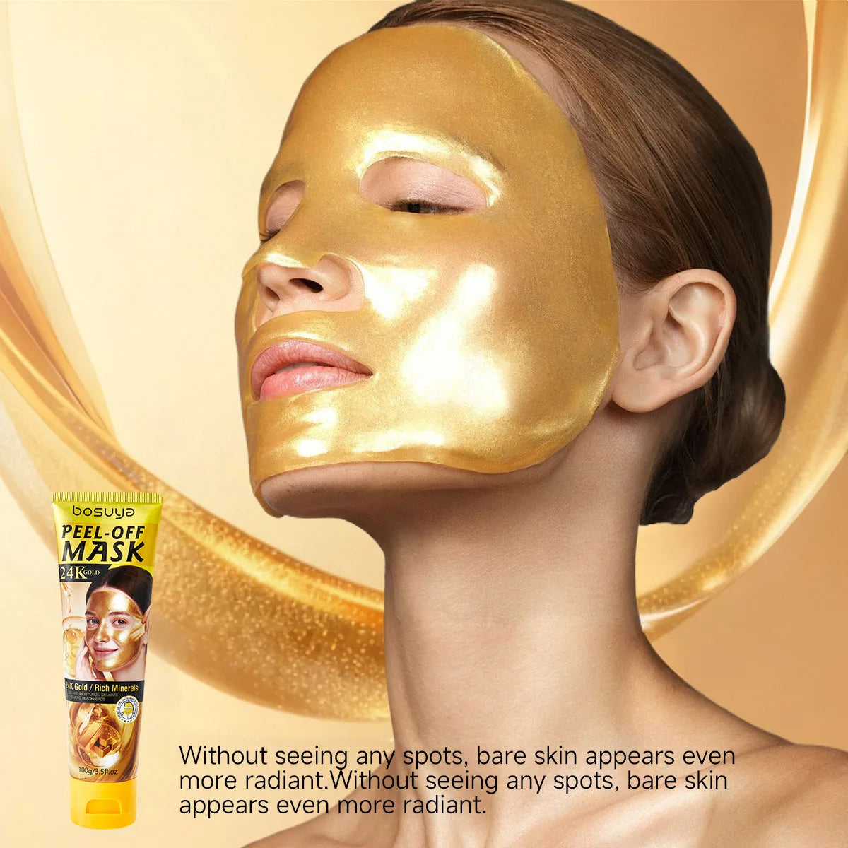 Bosuya 24K Gold Peel Off Facial Mask Deep Pore Cleansing Skin Treatment - 10