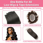 Lace Wig Glue Adhesive and Remover Set with Dual Ended Applicator