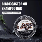 Yurhersu Black Castor Oil Shampoo Bar 2-in-1 Hair Cleanser 60g