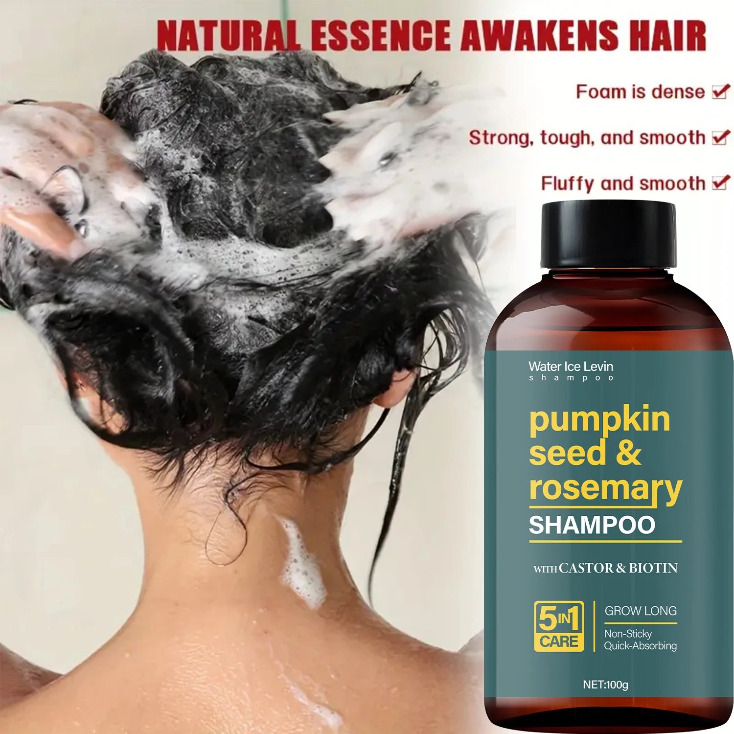 Pumpkin Seed and Rosemary Shampoo with Castor Oil and Biotin 100g