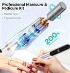 Portable Cordless Electric Nail Drill and UV Gel Polish Dryer