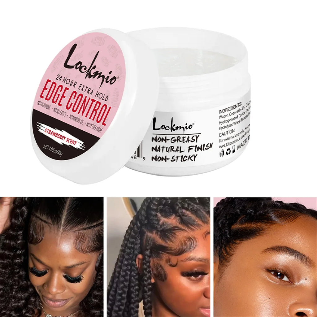 Lockmio Edge Control Wax Hair Styling Gel and Finishing Pomade Kit