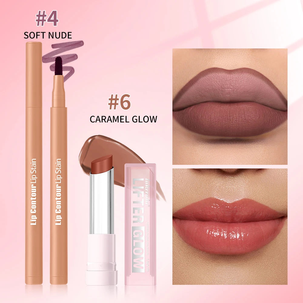 Long-Lasting Lip Liner and Moisturizing Balm Set