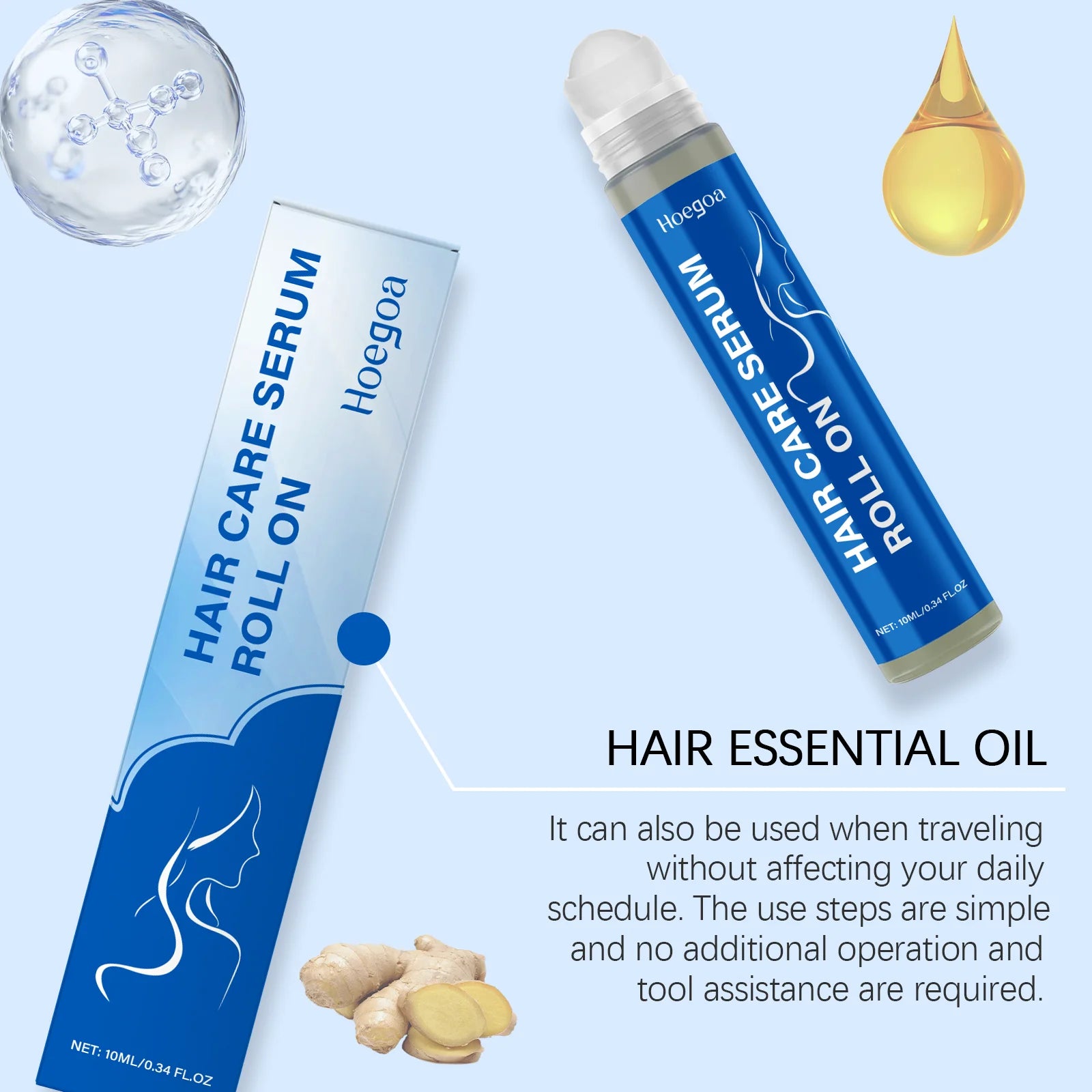 Rosemary Scalp Nourishing Hair Growth Serum Roller - 9