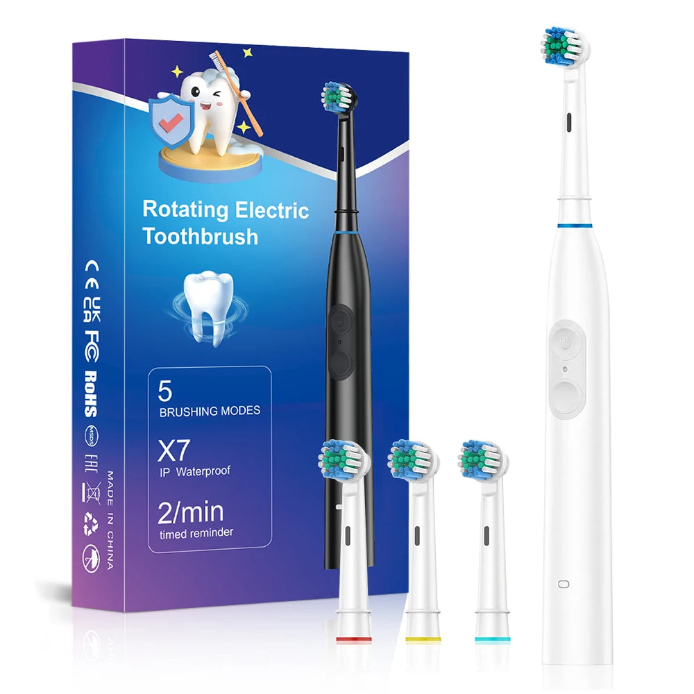 Rechargeable Electric Toothbrush with 5 Modes and 4 Brush Heads - 17
