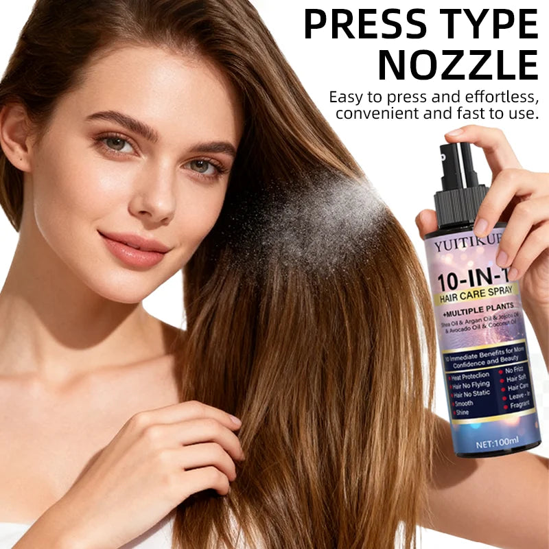 10 in 1 Hair Treatment Spray Heat Protection and Shine 100ml
