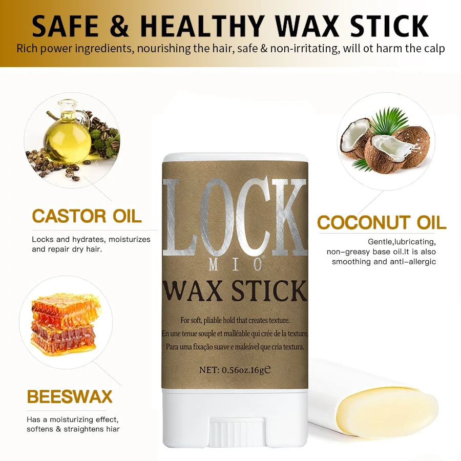 Portable Hair Wax Stick for Frizz Control and Edge Styling