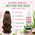Lockmio Wig Milk Spray Leave-in Conditioner for Synthetic and Human Hair