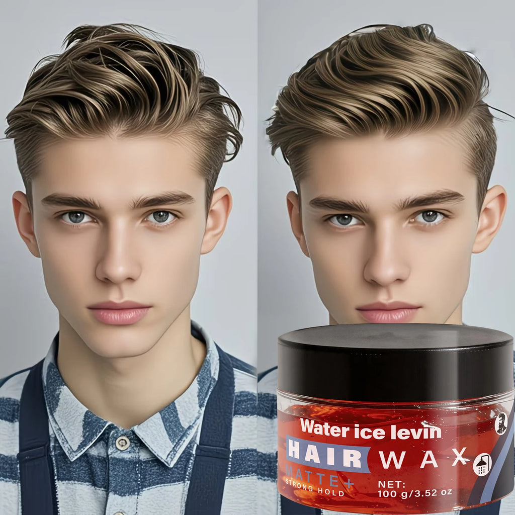 Matte Hair Wax Strong Hold Pomade Keratin and Biotin Styling Paste