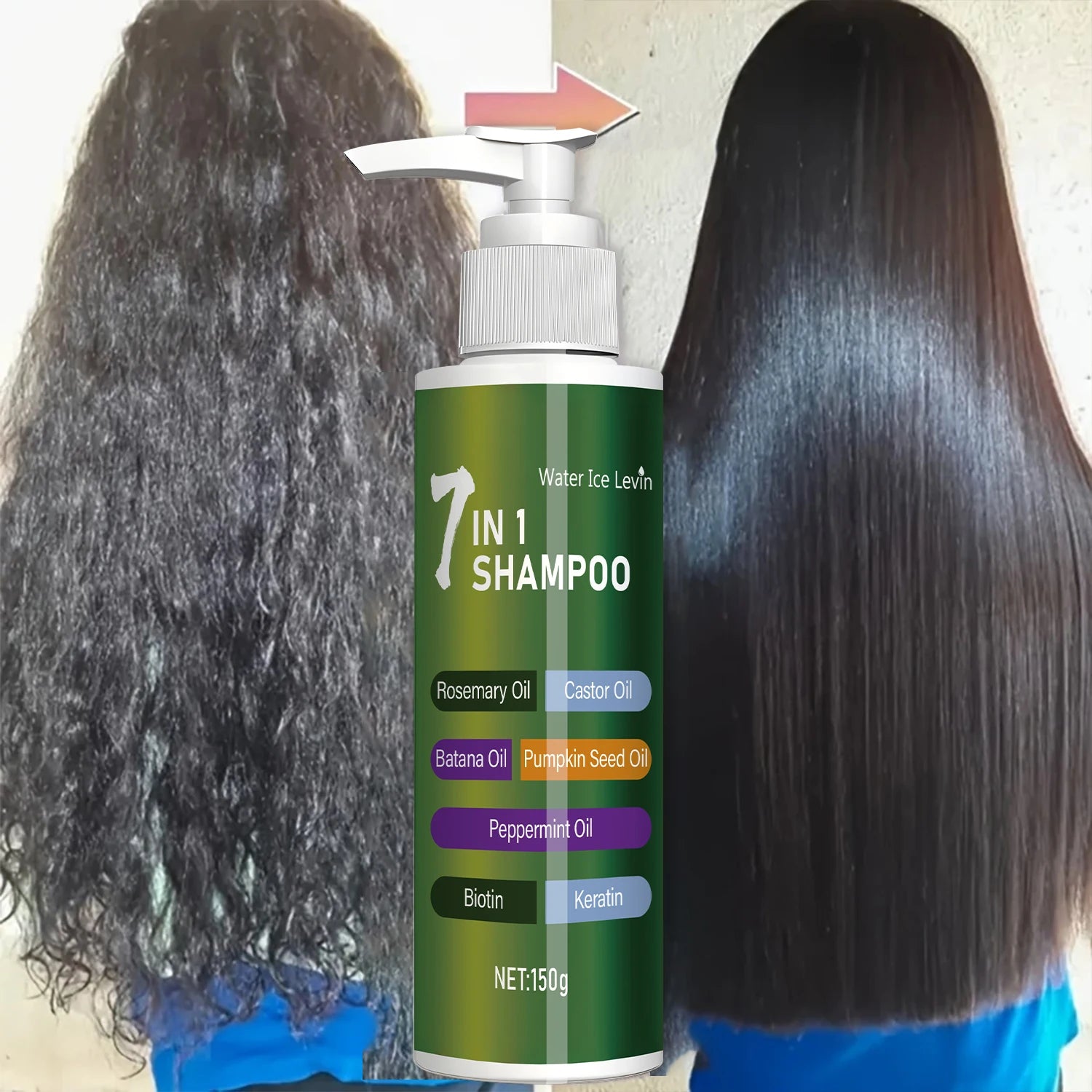 7-in-1 Rosemary Batana and Castor Oil Hair Shampoo 150g - 1