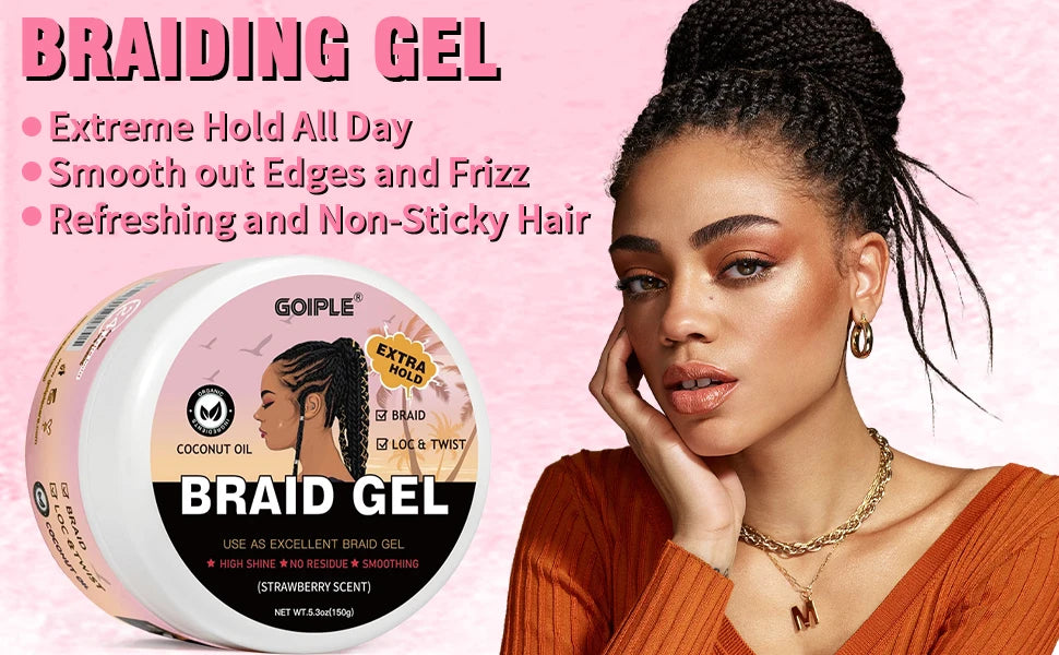 Goiple Strawberry Braid Gel Loc and Twist Styling Pomade 150g - 7