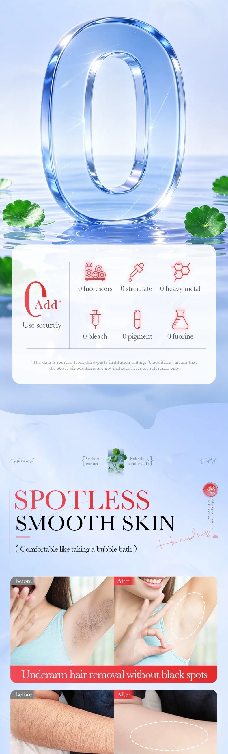 Sadoer Centella Hyaluronic Acid Hair Removal Mousse Gentle Body Foam - 13