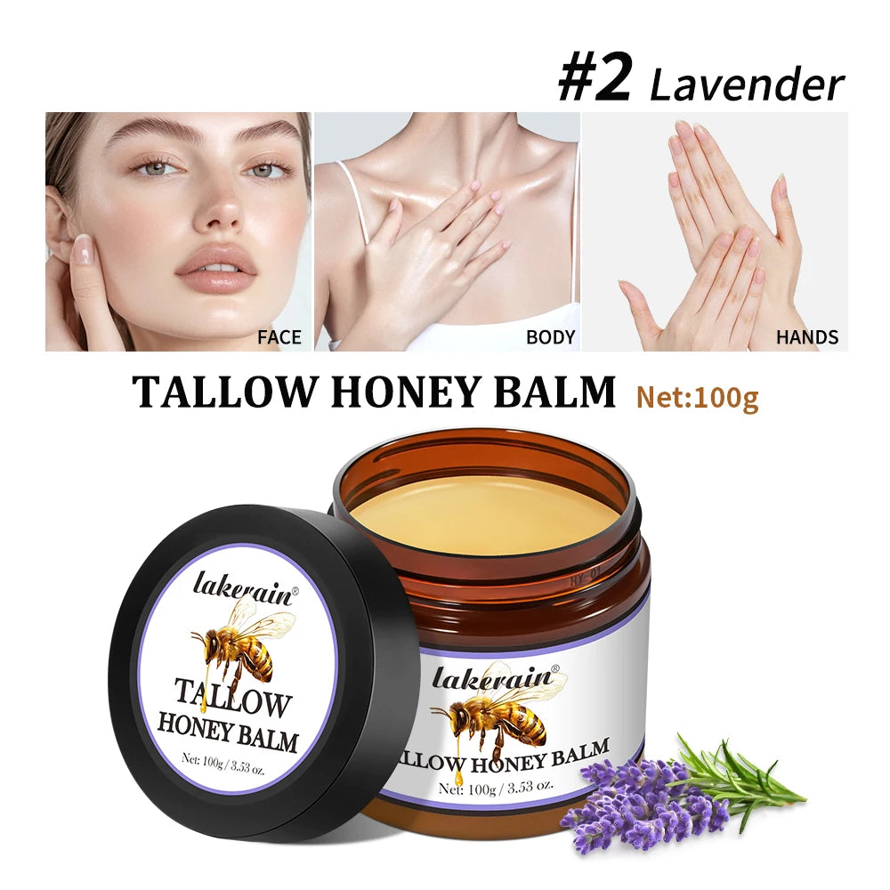 Whipped Beef Tallow and Honey Moisturizing Face and Body Balm