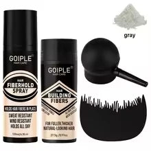 Hair Building Fibers and Spray Thickening Set 4 Piece Kit