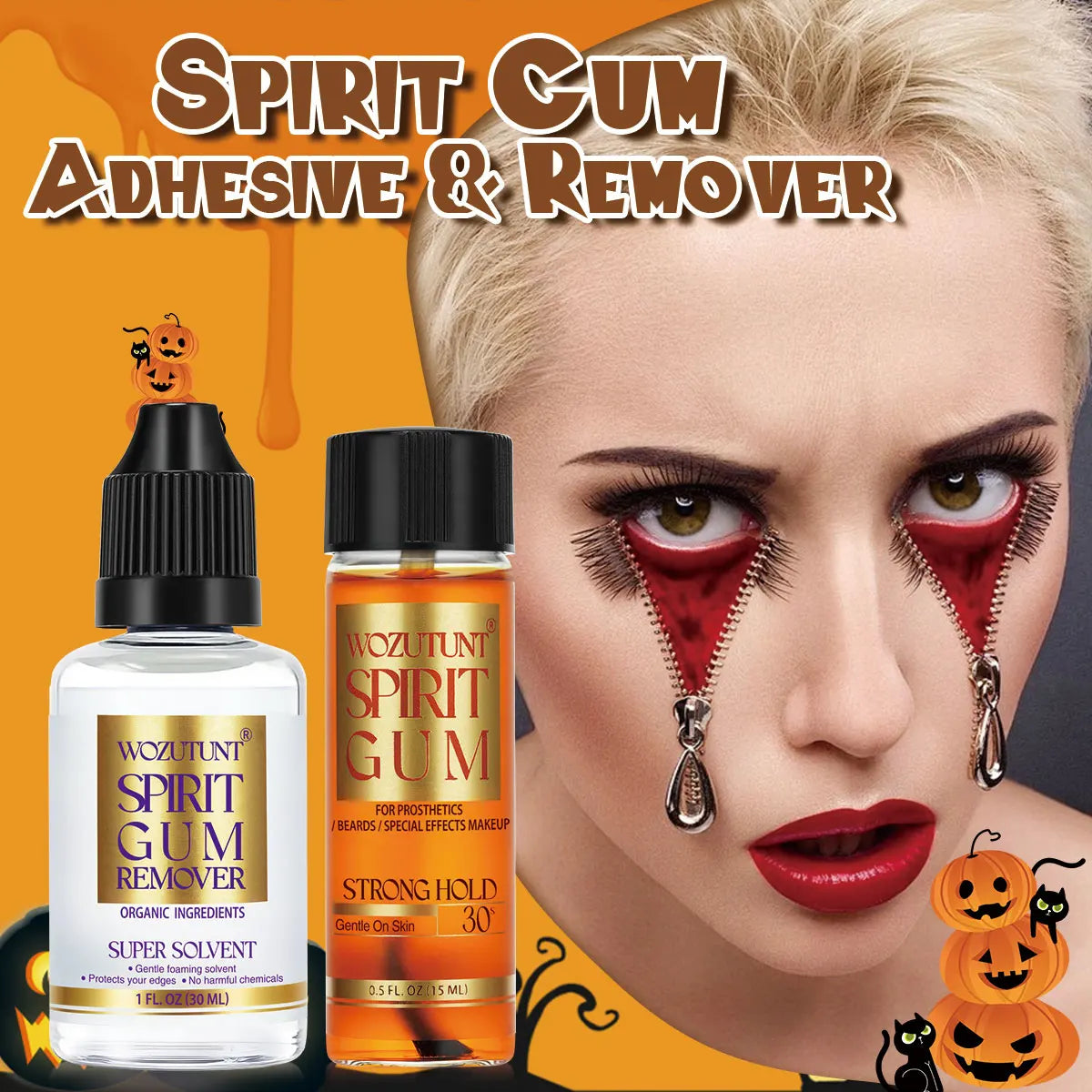 Spirit Gum Adhesive Remover and Hair Wax Stick Set for SFX Makeup
