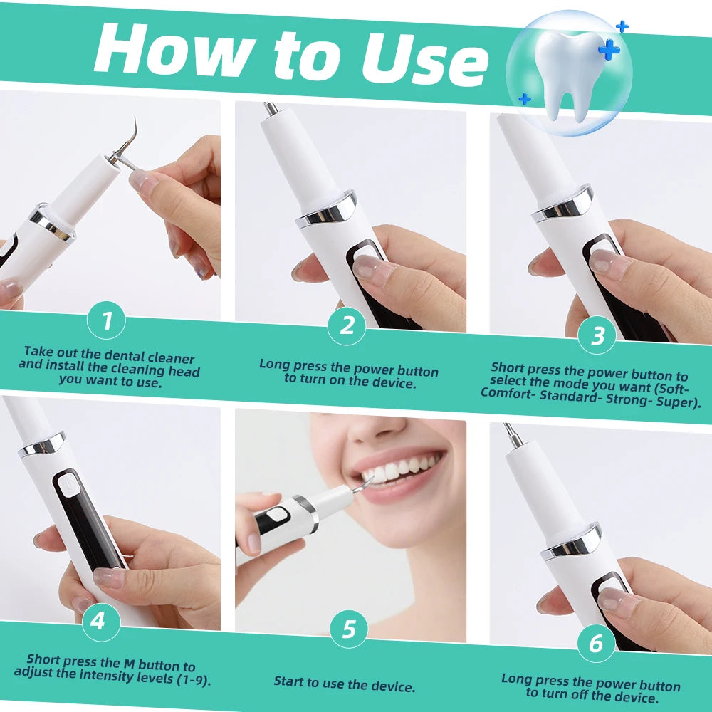 Ultrasonic Electric Teeth Tartar and Plaque Remover - 16