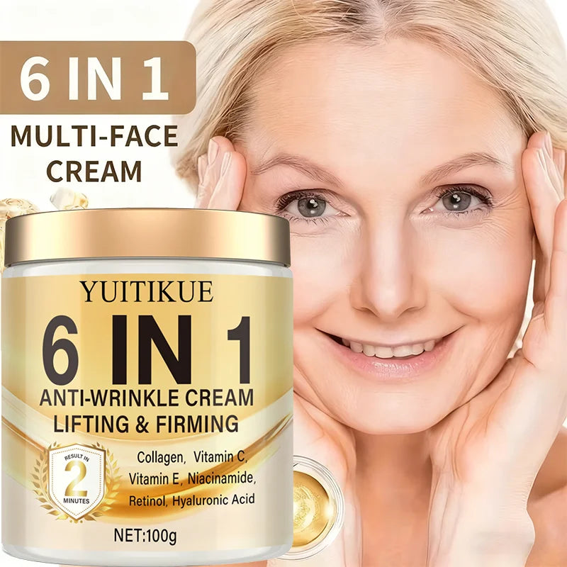 YUITIKUE 6 in 1 Anti Wrinkle Cream Retinol Collagen Face Firming Moisturizer - 1