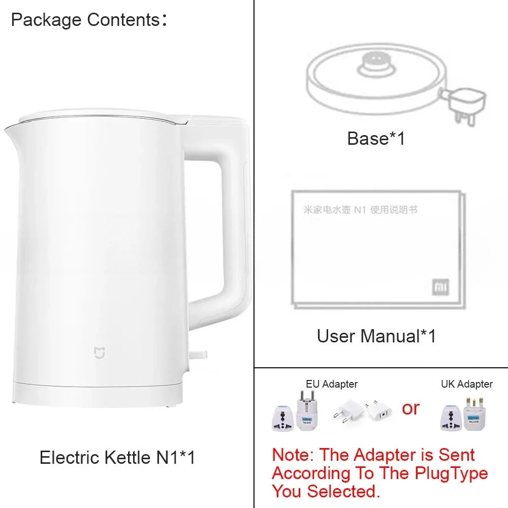 Mijia N1 Electric Kettle 1.5L Fast Boiling Stainless Steel Water Heater