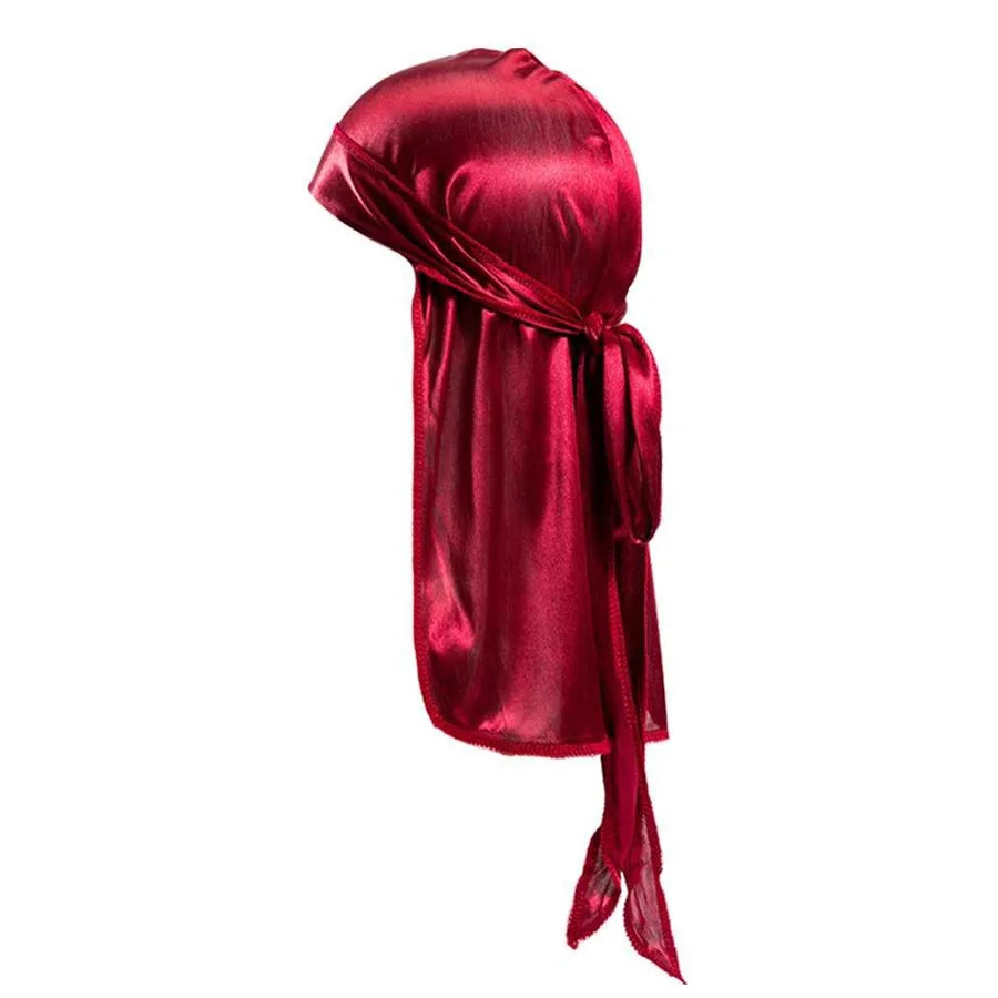 Silk Durag for Men Wave Cap Adjustable Breathable Hair Pirate Hat