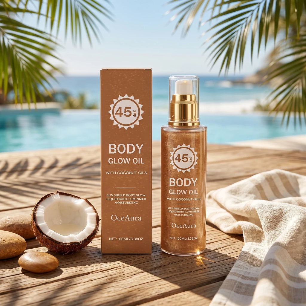 SPF 45 Coconut Glowing Body Oil Sun Protection