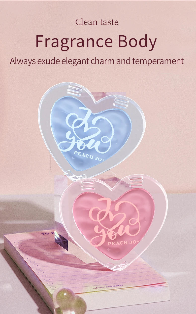 Solid Perfume Heart Tin Portable Fragrance Balm for Travel and Dating