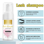 100ml Eyelash Extension Shampoo Foam Cleanser with Cleaning Tool Kit