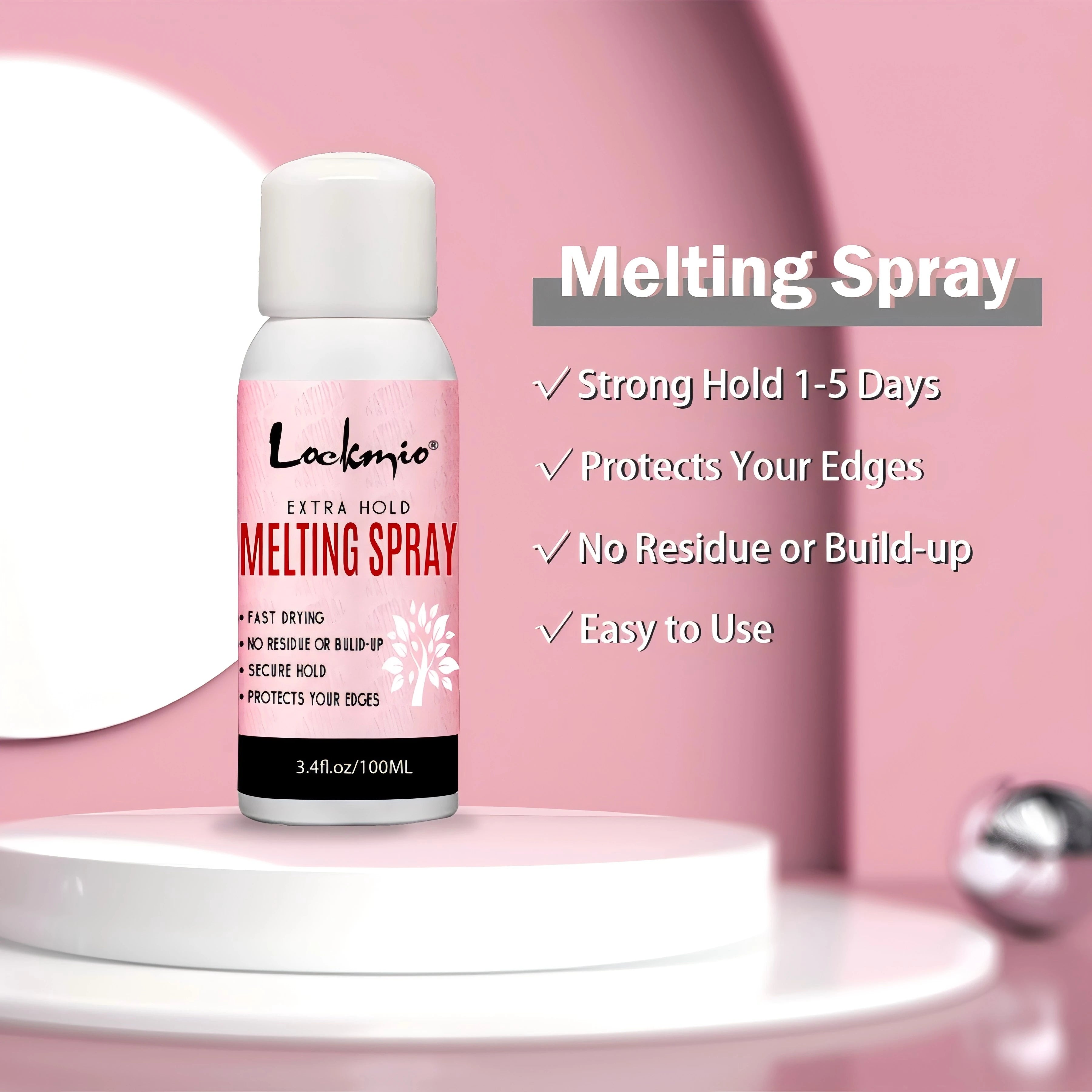 Lace Wig Adhesive Melting Spray Edge Control Wax Stick and Remover Kit