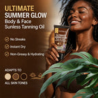 YUITIKUE Self Tanning Oil Face and Body Sunless Bronzer 60g