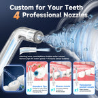 Portable Cordless Water Flosser for Teeth and Braces