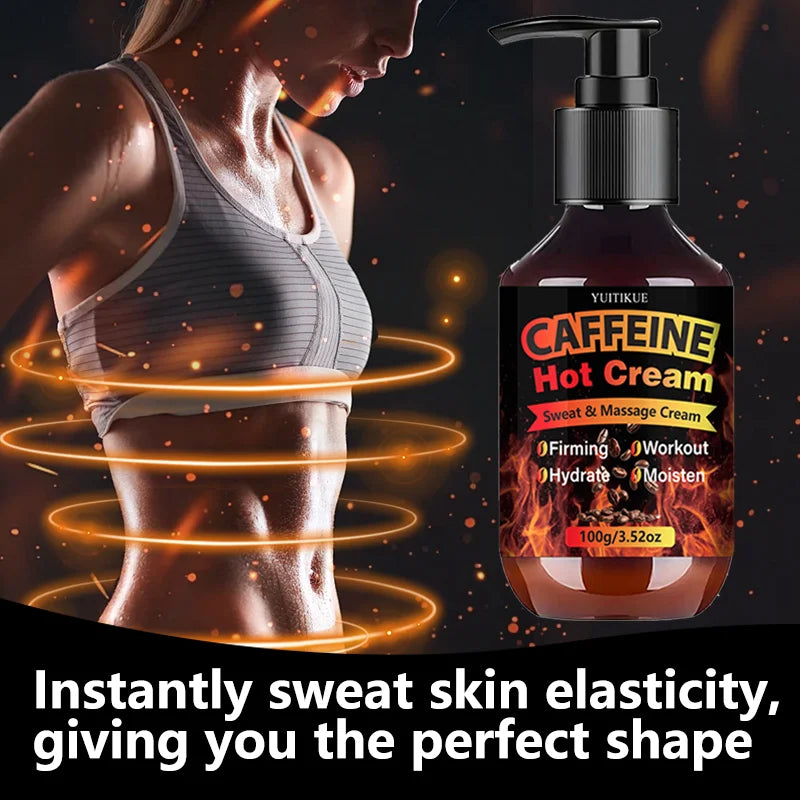 Yuitikue Caffeine Hot Cream Firming Sweat and Workout Body Massage Gel