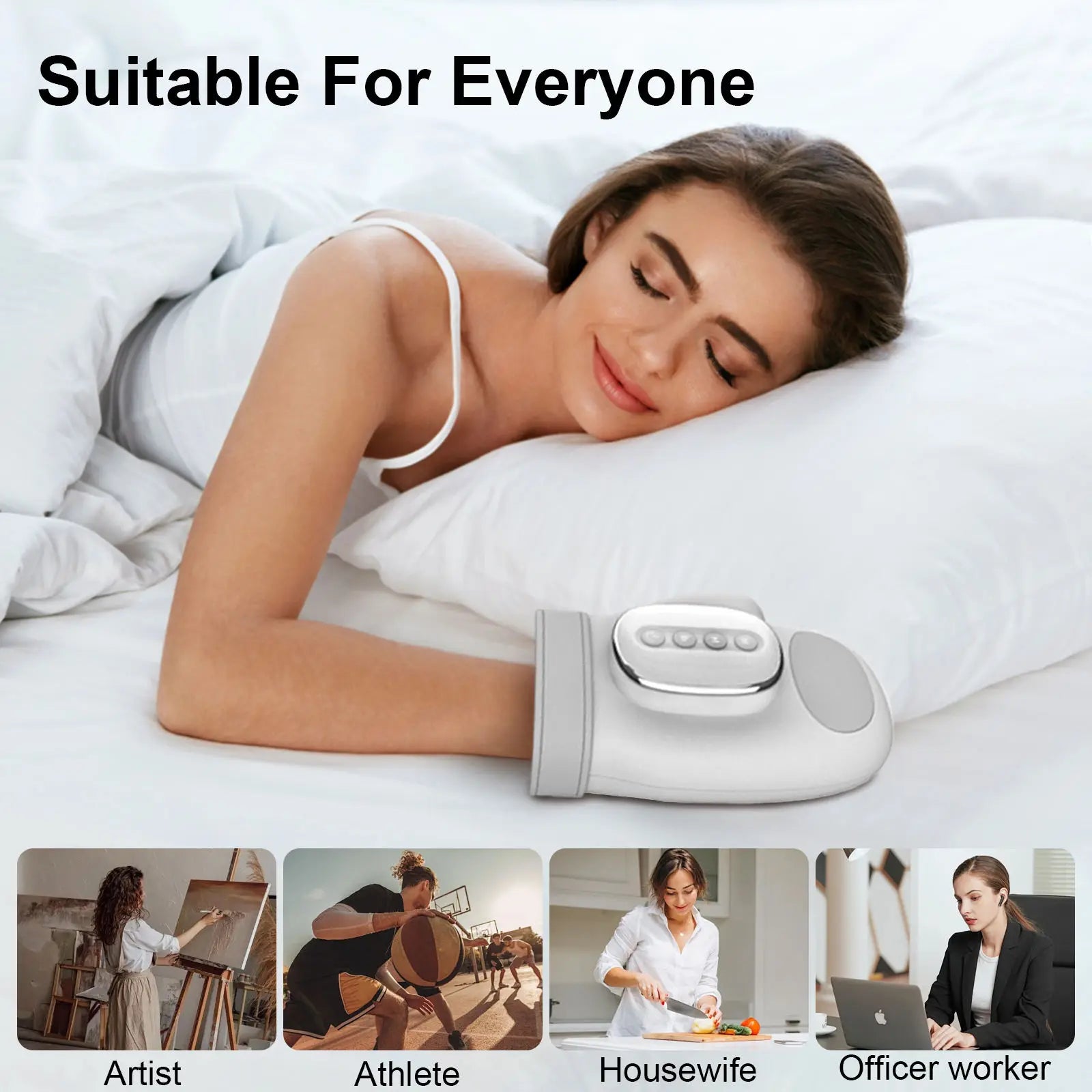 Electric Air Compression Hand Massager with Heat for Pain Relief - 4