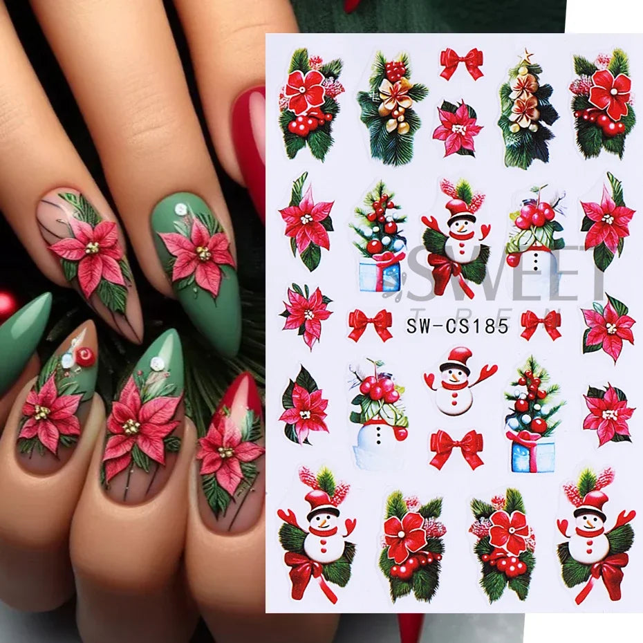 3D Christmas Cartoon Nail Art Stickers
