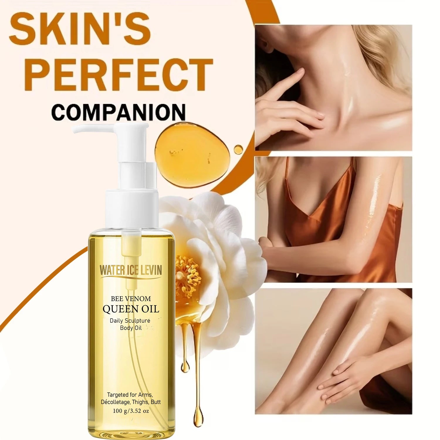 Bee Venom Body Oil Firming Sculpting Contouring Moisturizer 100g - 4
