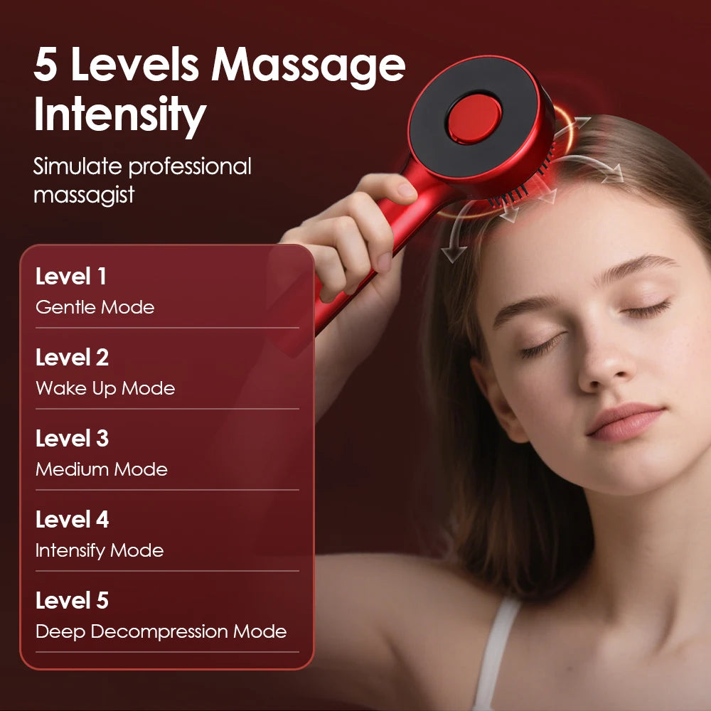 Electric Scalp Massage Comb with Red Light Therapy for Hair Growth - 7