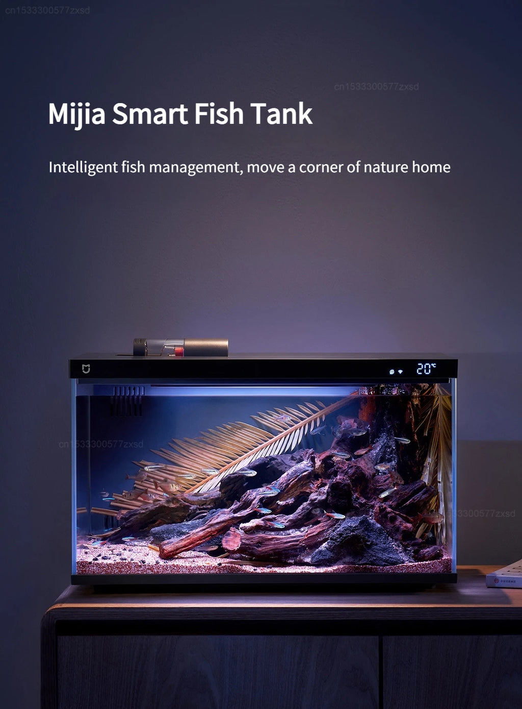 Mijia Smart Fish Tank MYG100 App Controlled Aquarium with Auto Feeder