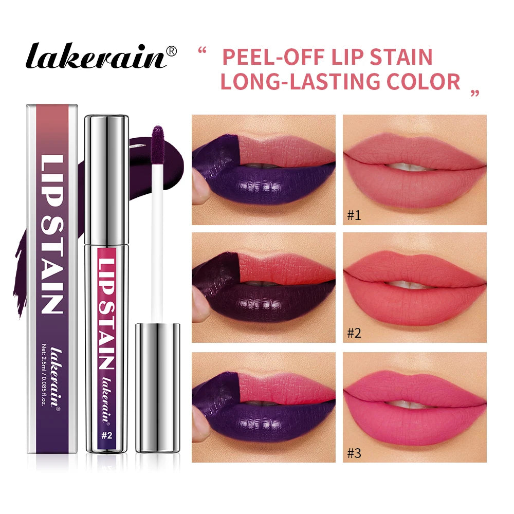 Long-Lasting Peel-Off Lip Stain Matte Tint - 1