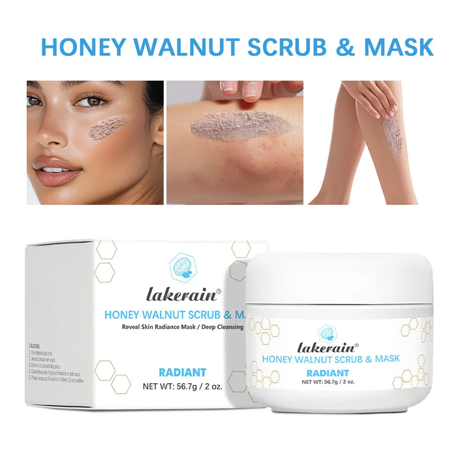 Honey Walnut Exfoliating Facial Scrub and Mask