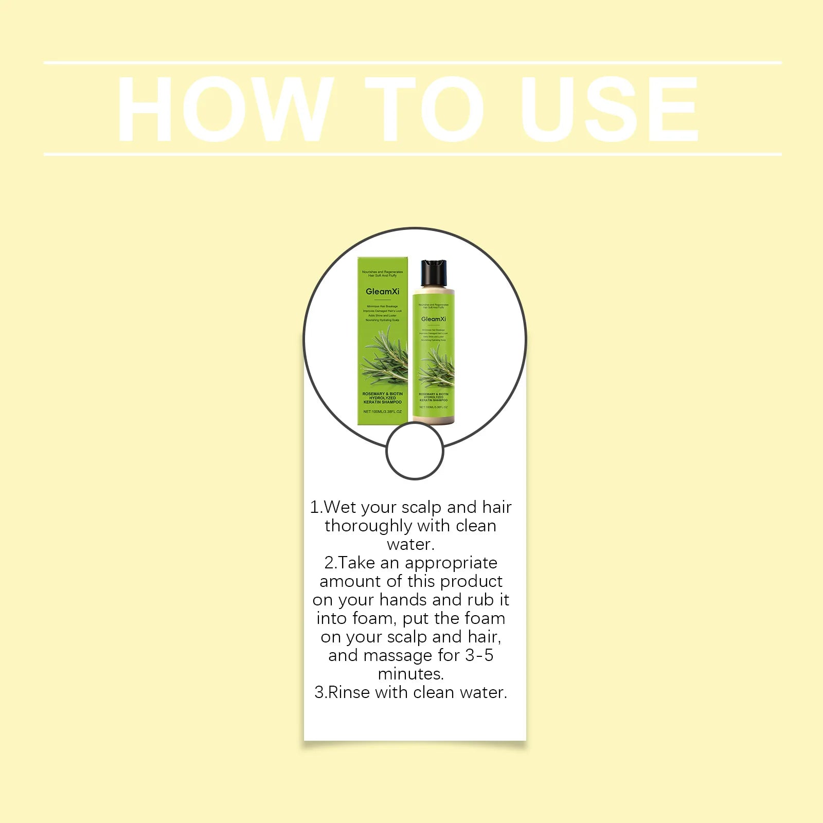 Rosemary Biotin Keratin Shampoo for Hair Repair and Scalp Hydration - 2