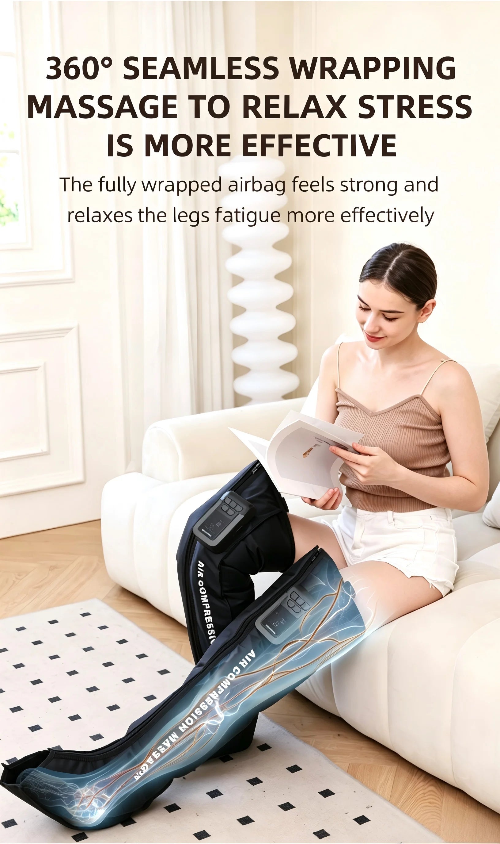 Full Leg Air Compression Massager for Recovery and Circulation - 10
