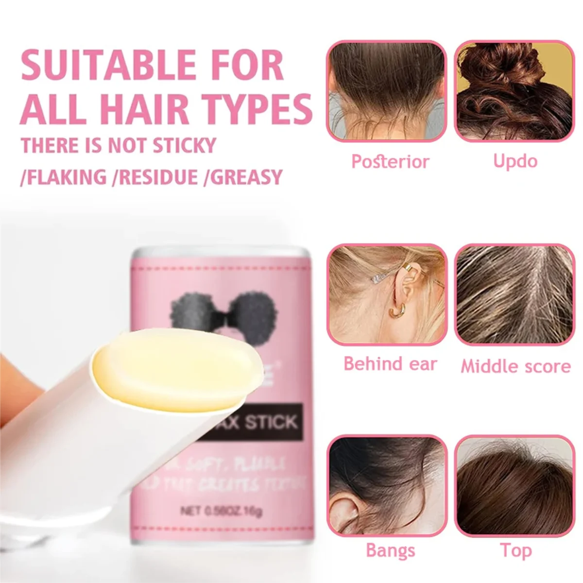 Goiple Hair Wax Stick Kit for Flyaways and Styling with Brush and Band - 3
