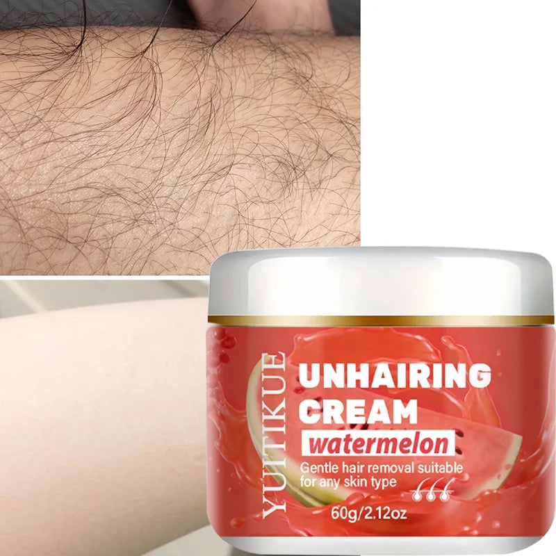 YUITIKUE Watermelon Hair Removal Cream Depilatory Body Treatment 60g - 3