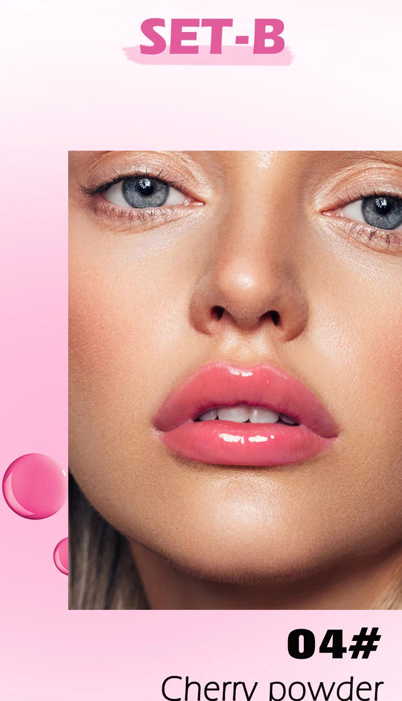 Peiien Plumping Lip Oil Set Glossy Hydrating Lip Gloss for Dry Lips