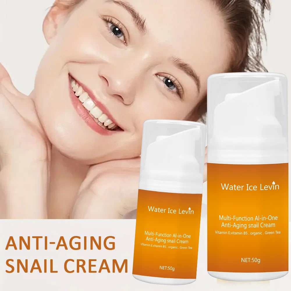 Water Ice Levin Snail Mucin Anti Aging Face Cream Moisturizing Skincare