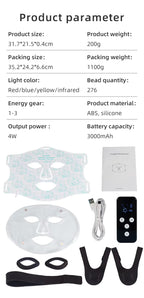 LED Red Light Therapy Face Mask with Cooling Gel Pack