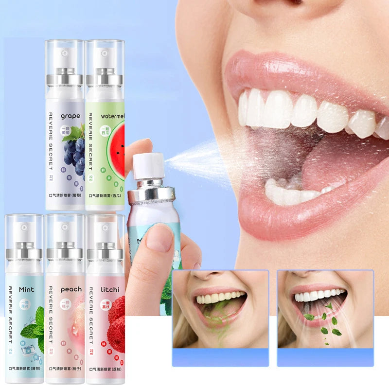 Fruit Flavor Oral Breath Spray Portable Mouth Freshener